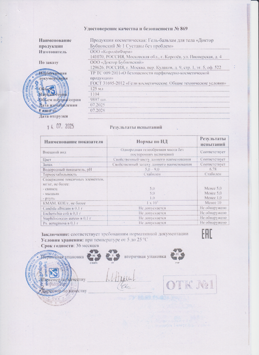 Паспорт №072025